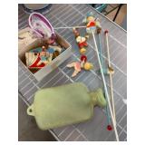 Wooden Toys and Rubber Water Bottle