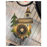 Wooden Cuckoo Clock with Scenic Motif