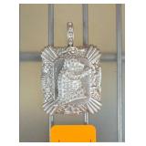 Rectangular Pendant With Engraved Signature