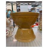 Two-Piece Yellow Ceramic Mixing Bowls