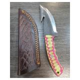 Fixed Blade Knife with Leather Sheath