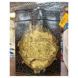 Decorative Black and Gold Hinged Box