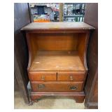 Wooden Side Table With Two Drawers