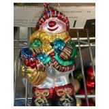 Glass Snowman Christmas Ornament