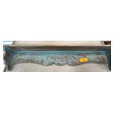 Blue and Beige Distressed Wooden Shelf