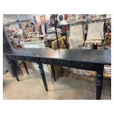 Black Wood Console Table With Drawers