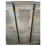 Wooden Cabinet With Louvered Door Design