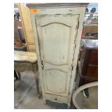 Distressed Painted Wood Cabinet With Drawer