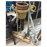Metal Plant Stand with Pot and Accessories