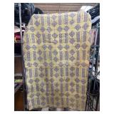 Handmade Patchwork Quilt with Yellow Tones