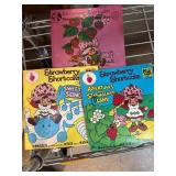3 Strawberry Shortcake Records With Books