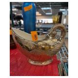 Metallic Glazed Ceramic Gravy Boat