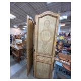 Three-Panel Wooden Folding Screen