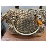 Gold-Tone Woven Handbag by Marlo