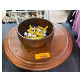 Ceramic Bowl With Corn-Shaped Picks