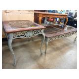 Glass-Top Tables with Metal Bases