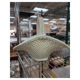 Italian Porcelain Basket with Twisted Handle