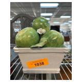 Decorative Ceramic Apples in Basket