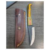 Handmade Knife with Multicolor Handle