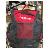 Husky Black and Red Tool Backpack