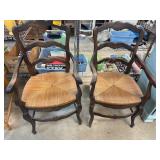 Wooden Ladder-Back Armchairs