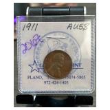 1911 Lincoln Wheat Cent Graded AU58