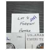 Foreign Coins in Holders