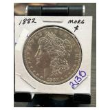 1882 Morgan Silver Dollar in Display Holder
