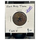 Fort Bliss Texas Token with Star Cutout