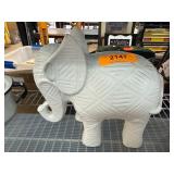 White Ceramic Elephant Figurine