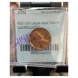 1909 VDB Lincoln Head Cent in Uncirculated Conditi