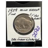 1929 Mint Error Buffalo Nickel