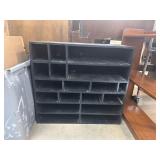 Black Solid Wood Cubby Organizer
