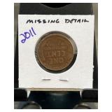 Two US Lincoln Cent Error Coins