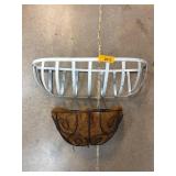 Two Metal Wall-Mount Planters