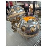 Decorative Spheres with Metal Base