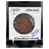 1950-S Lincoln Wheat Cent, GEM UNC