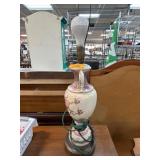 Ceramic Table Lamp With Floral Design