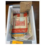 Bin of Assorted Vintage Stamps and Ephemera