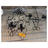 Wrought Iron and Metal Candle Holders
