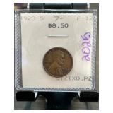 1923-S Lincoln Wheat Penny in Display Case