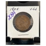 1905 Indian Head One Cent Coin