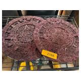 Decorative Round Aztec-Style Plaques