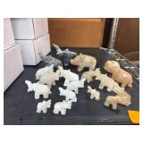 Carved Stone Animal Figures