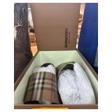 Burberry Menï¿½s Check Slide Sandals Sz 45