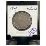 1910 Liberty Head V Nickel, Very Good Condition