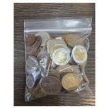 Bag of Mixed Coins in Various Metals
