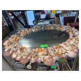 Oval Mirror with Seashell Embellishments