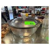 Hammered Metal Lidded Serving Bowl