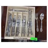 Flatware Set with Ornate Handles